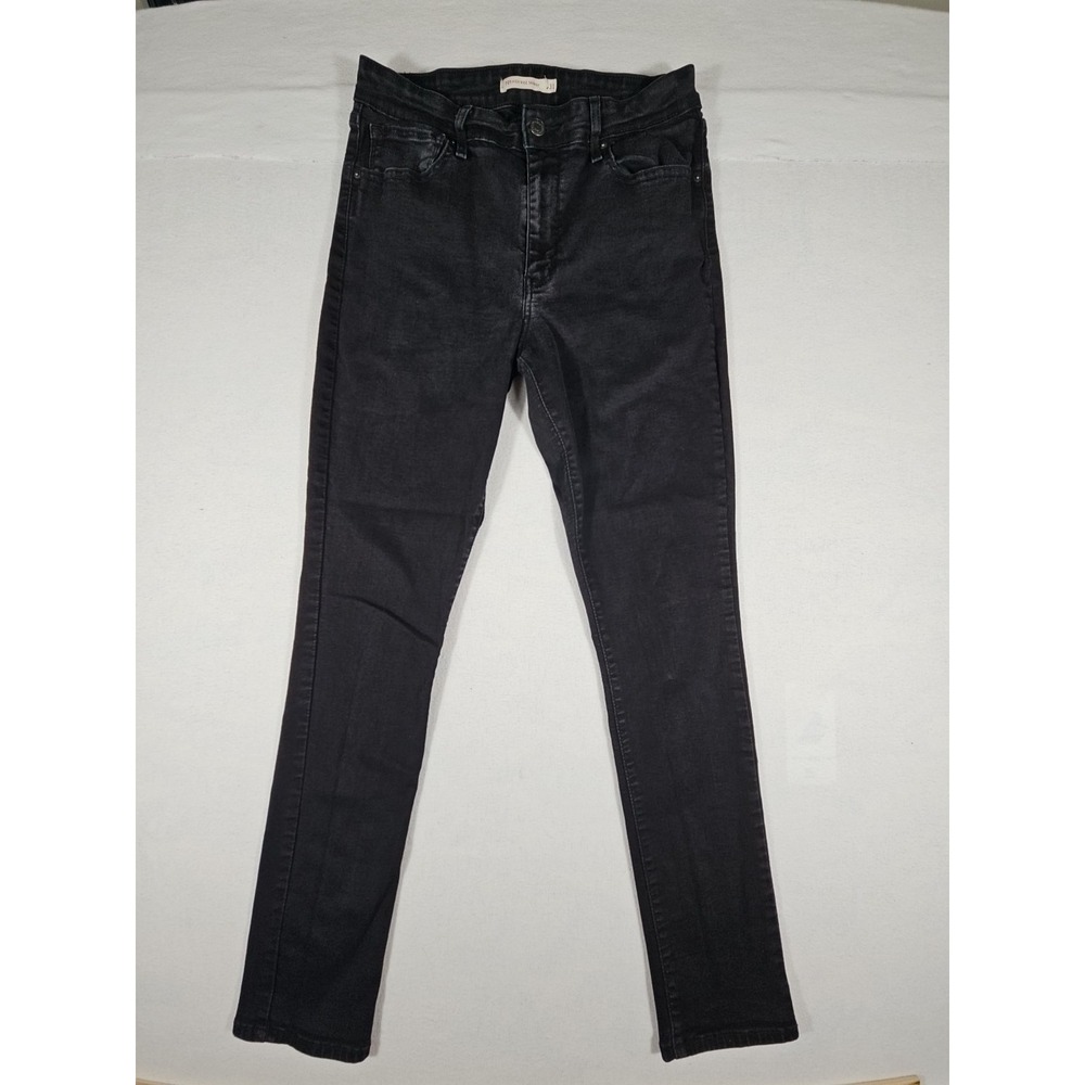 Levis 721 High‎ Rise Skinny 31 Womens Soft Black Wash Stretch Denim 31x30